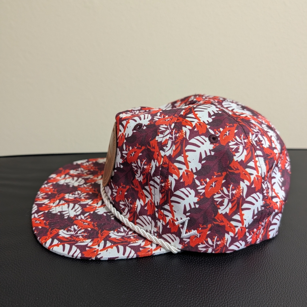 Virginia Tech Hokies Snapback Hat Zephyr‎ Floral Tropical Print VT Logo Cap - Picture 5 of 8